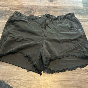 Aerie black washed shorts